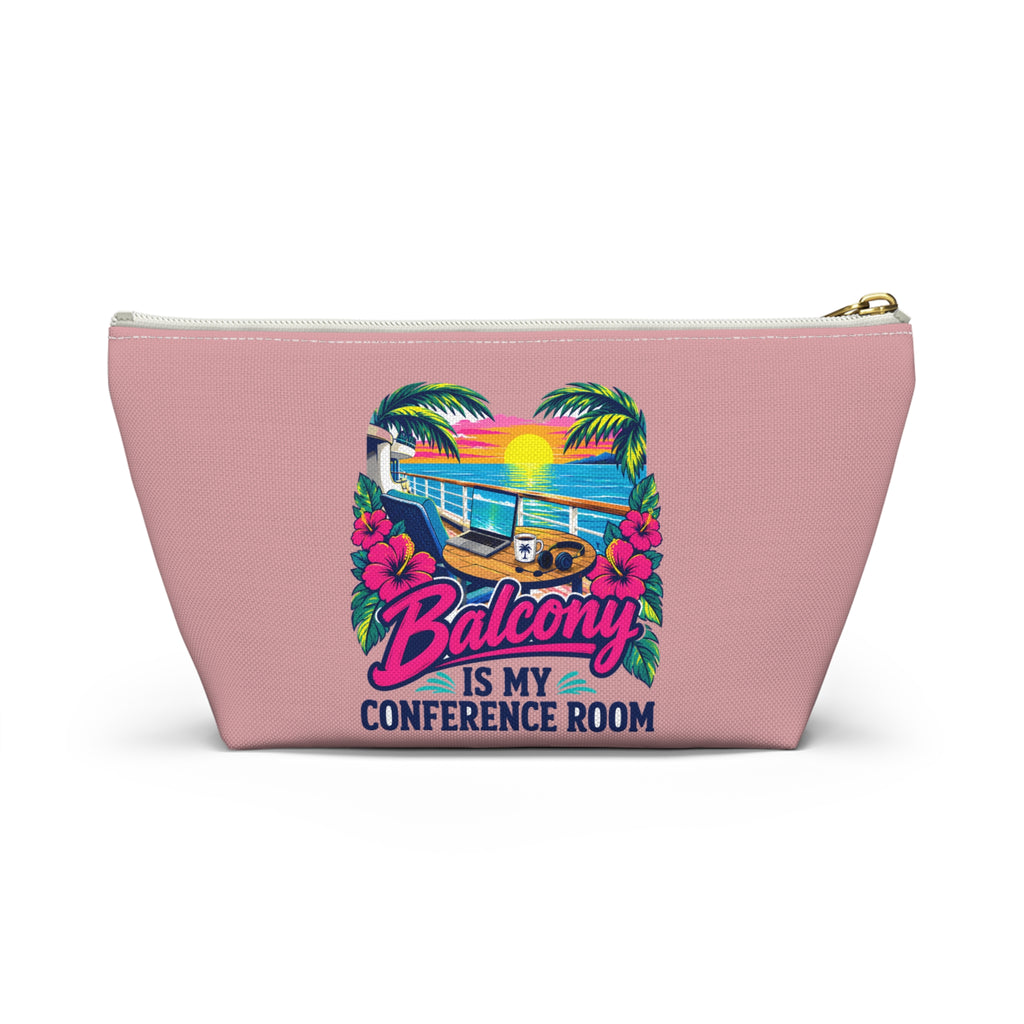 Balcony Is My Conference Room Zipper Pouch – Pink