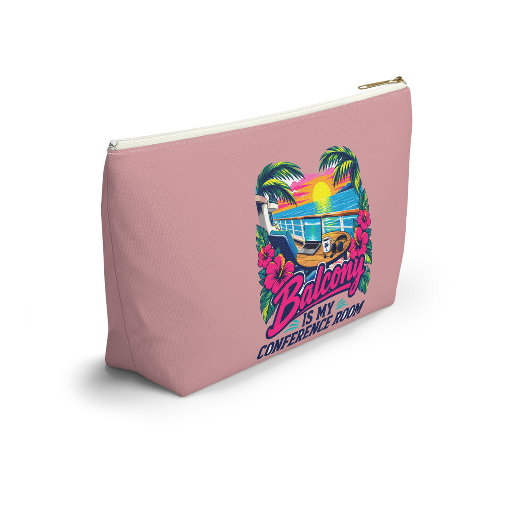 Balcony Is My Conference Room Zipper Pouch – Pink