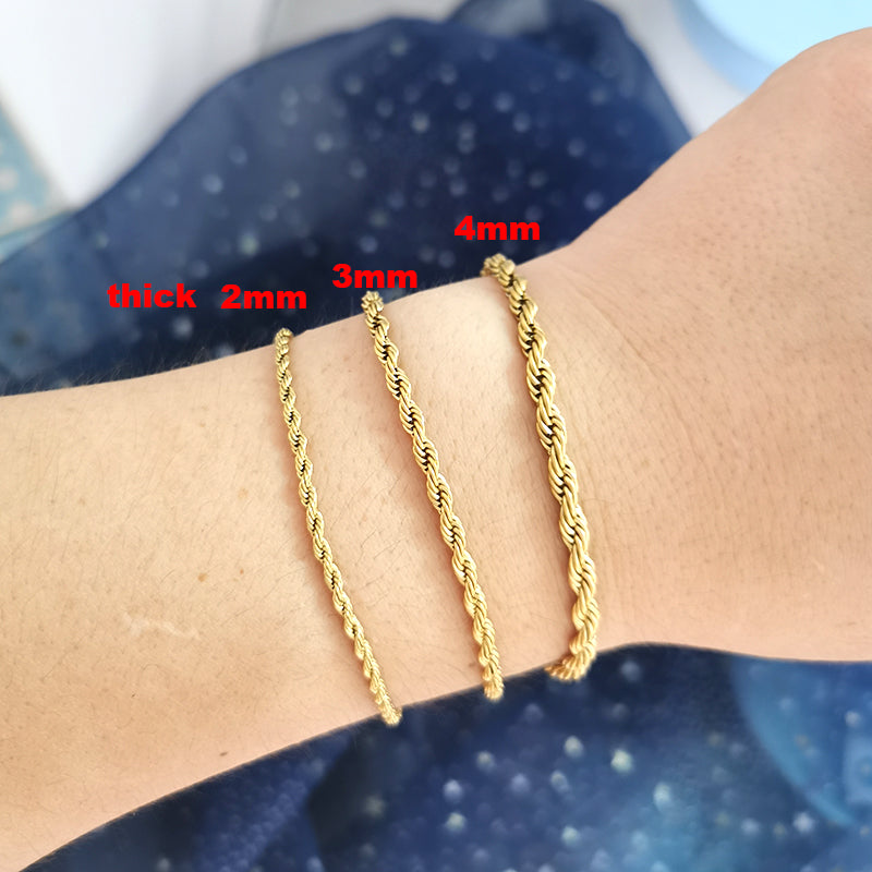 Anchor Clasp Twist Bracelet