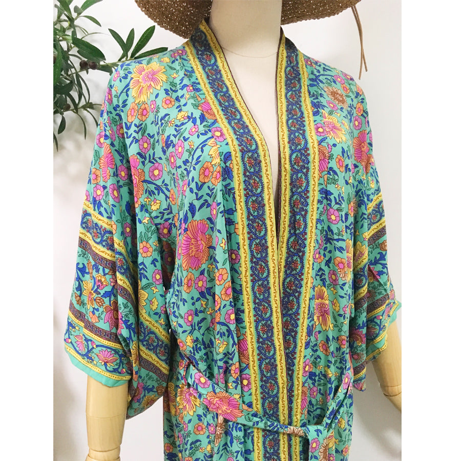 Boho floral maxi beach dress