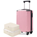 20-inch hardshell carry-on in pink