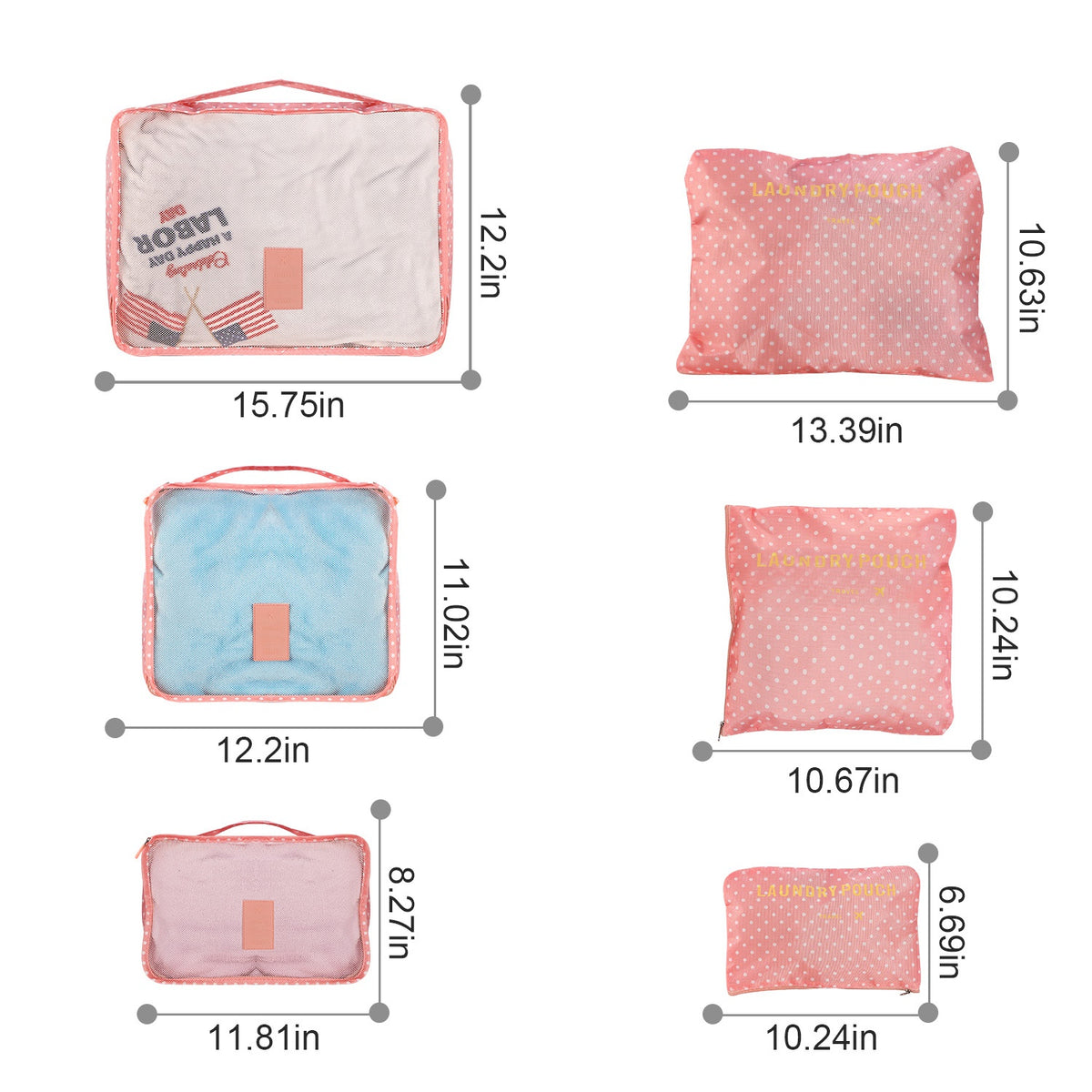 9-piece packing cube set