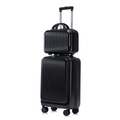 20-inch spinner and 14-inch cosmetic case set in black
