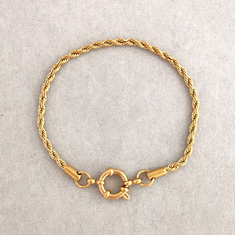 Anchor Clasp Twist Bracelet