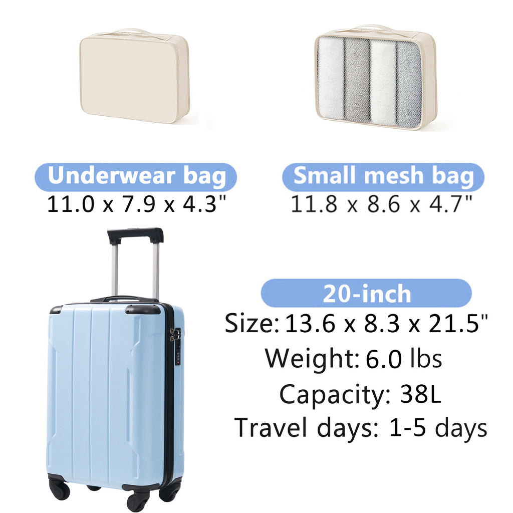 Sky blue carry-on detail