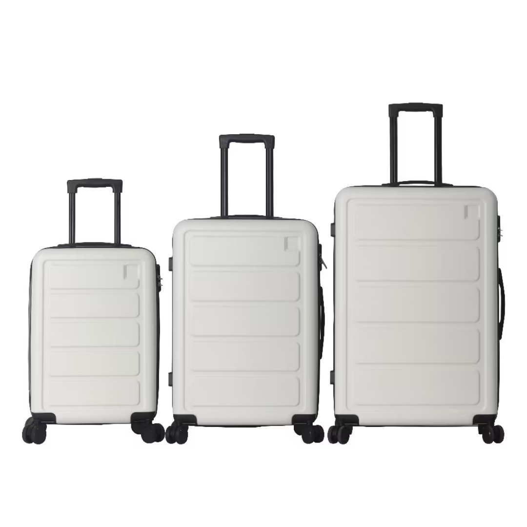 3-piece hardshell spinner luggage set in white