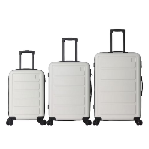 3-piece hardshell spinner luggage set in white