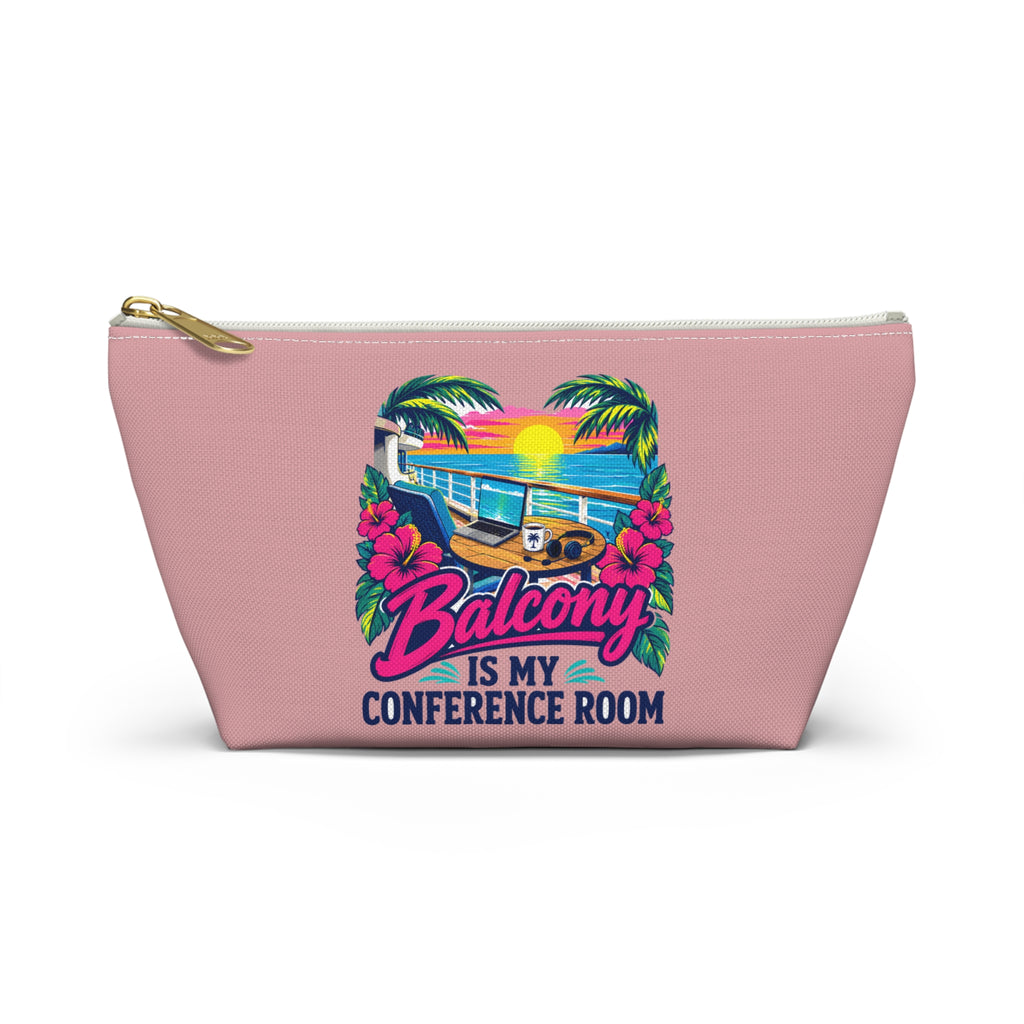 Balcony Is My Conference Room Zipper Pouch – Pink