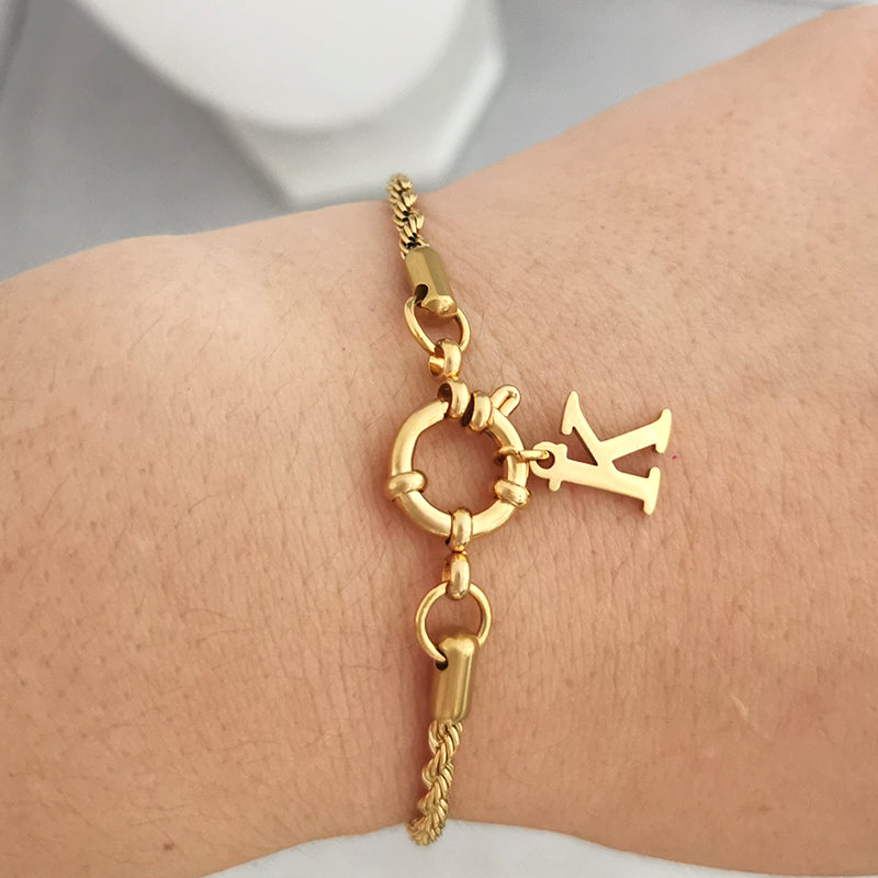 Anchor Clasp Twist Bracelet