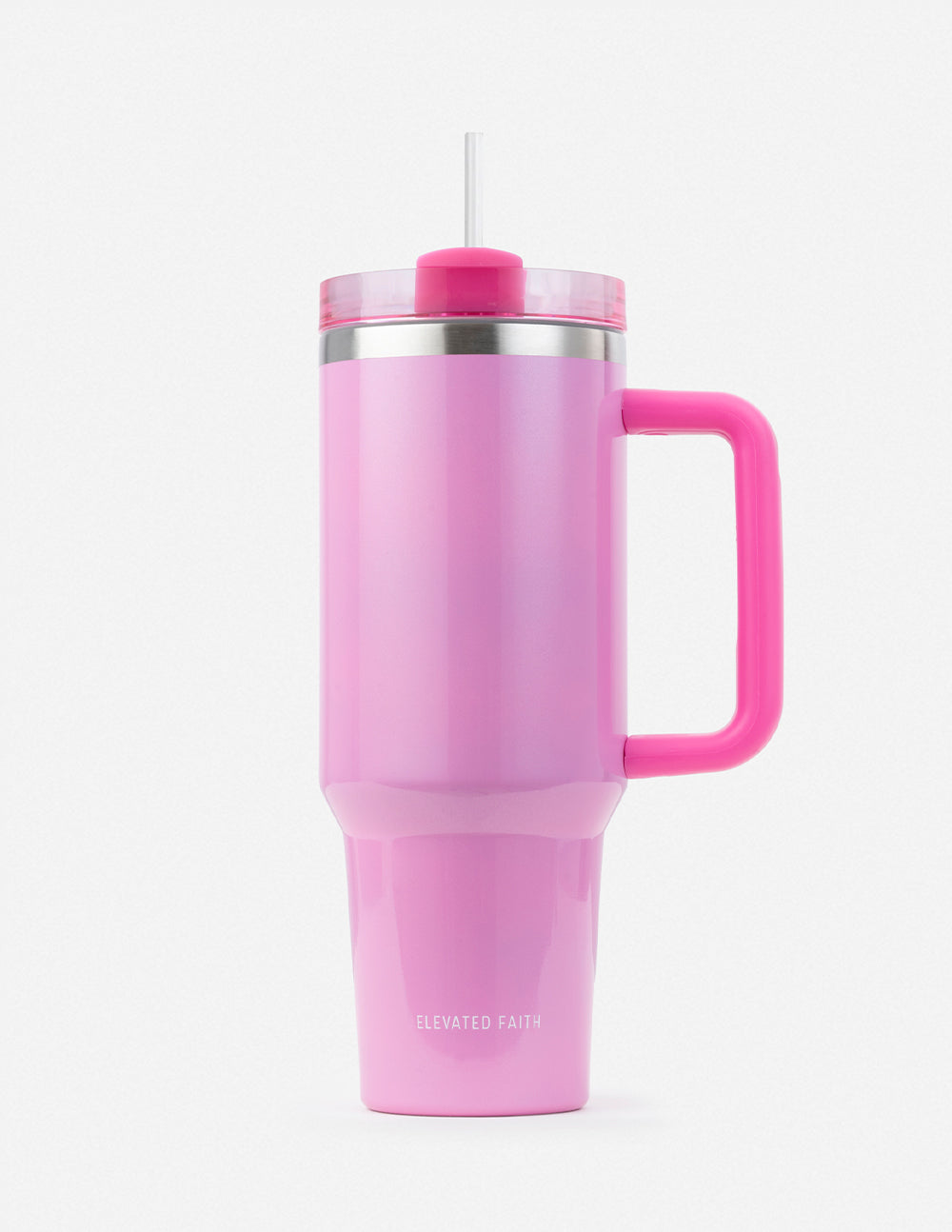 Basics Pink 40oz Insulated Tumbler with Handle