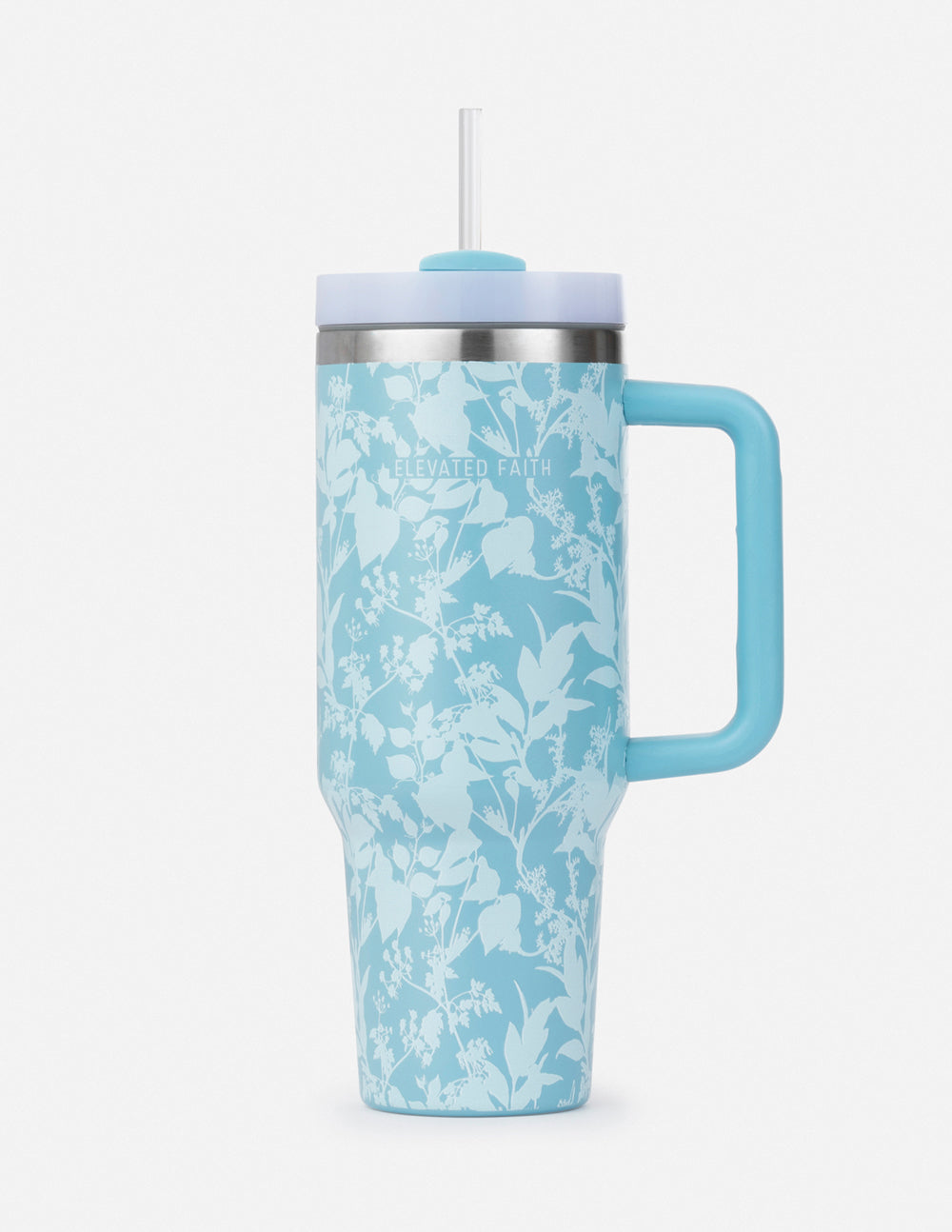 Blue Botanic 40oz Insulated Tumbler with Handle