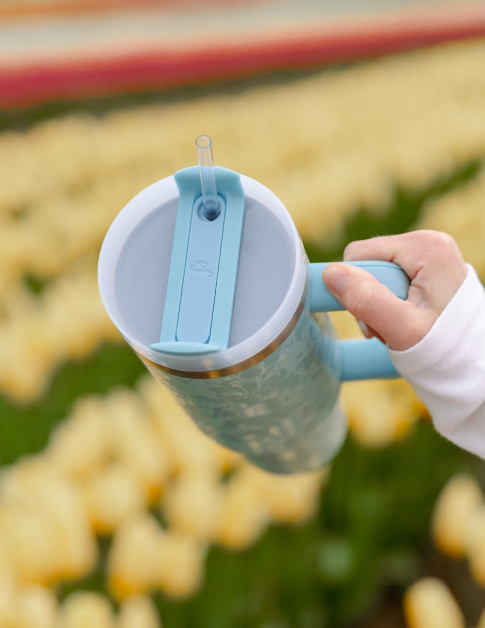 Blue Botanic 40oz Insulated Tumbler with Handle