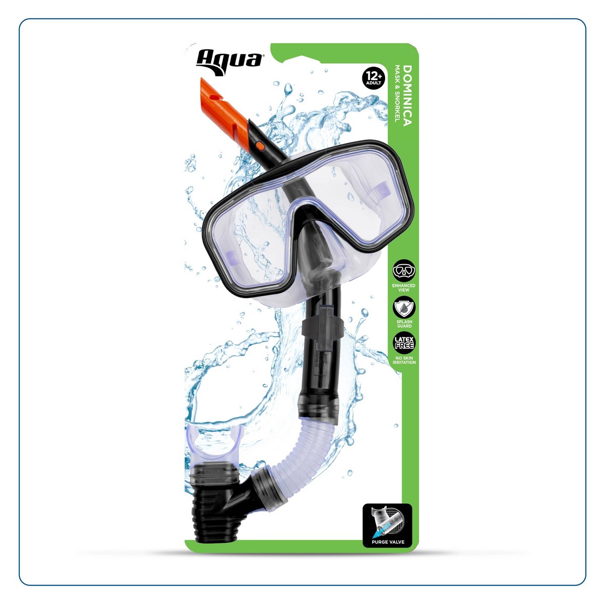 Aqua Leisure Adult Mask & Snorkel Set (Latex-Free)