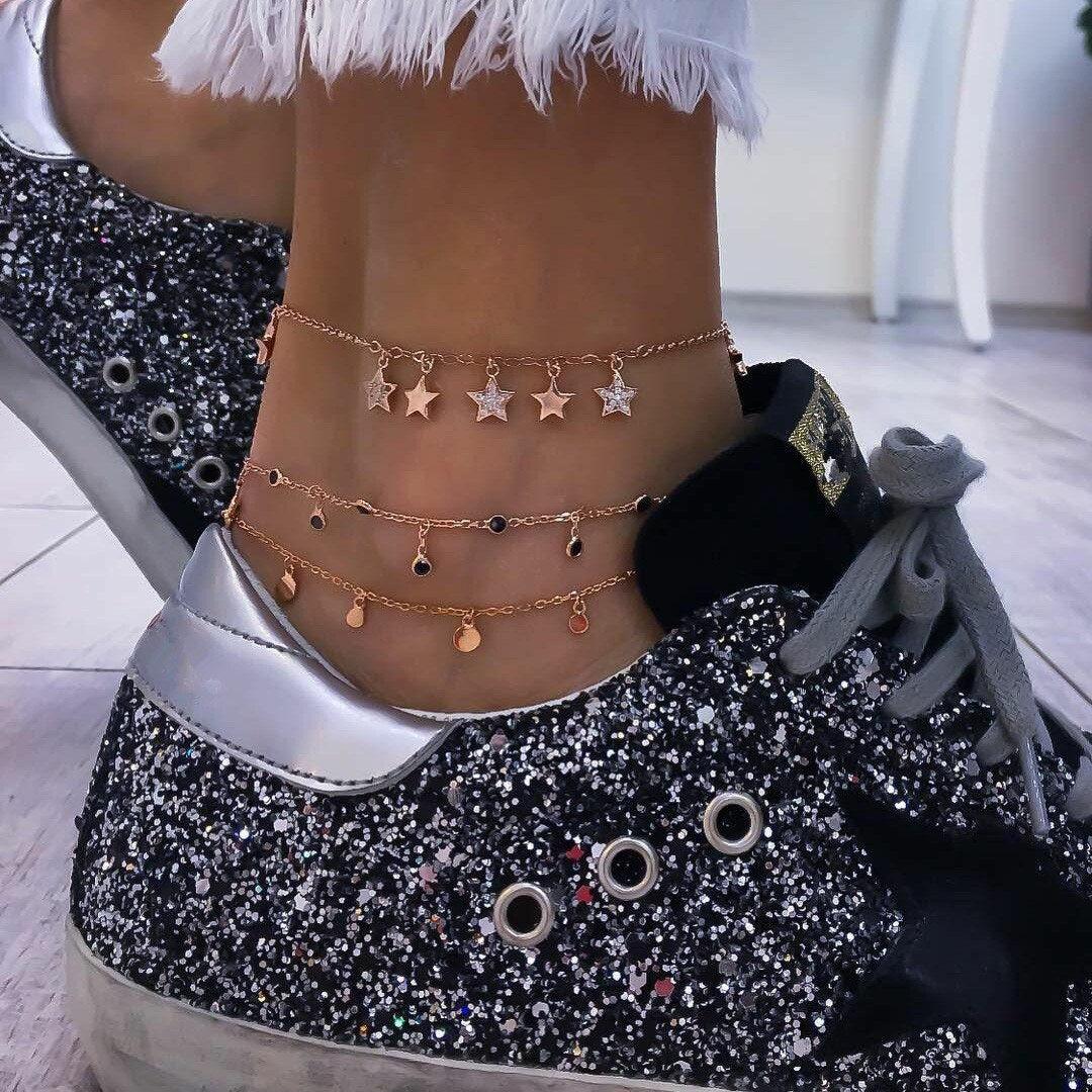 Boho Layered Anklet Set (18 Styles)