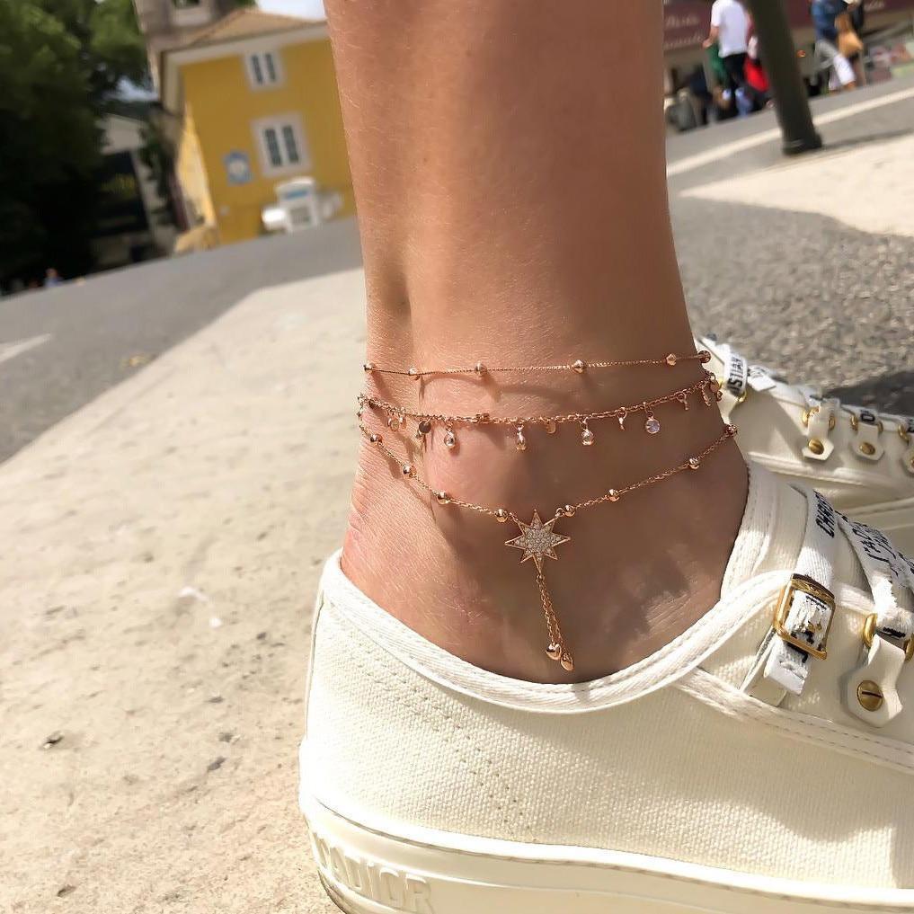 Boho Layered Anklet Set (18 Styles)