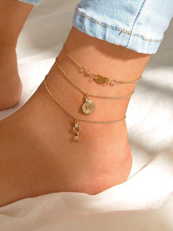 Boho Layered Anklet Set (18 Styles)