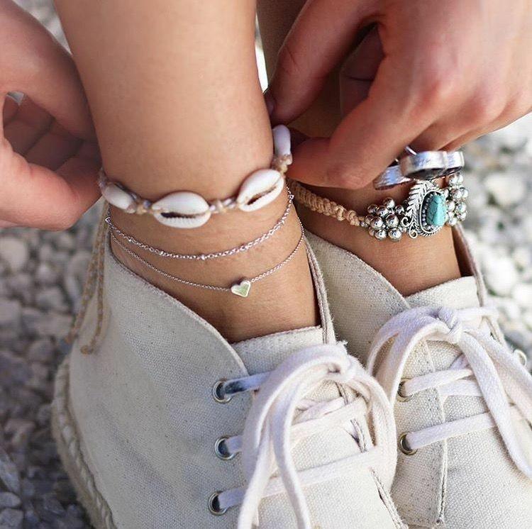 Boho Layered Anklet Set (18 Styles)