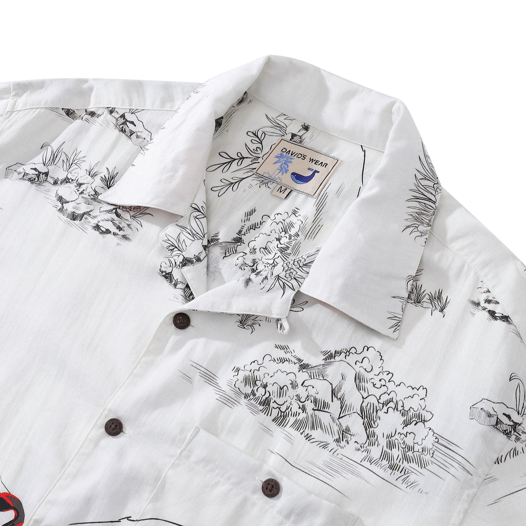 1950s Vintage Flamingo Aloha Shirt (Men's)
