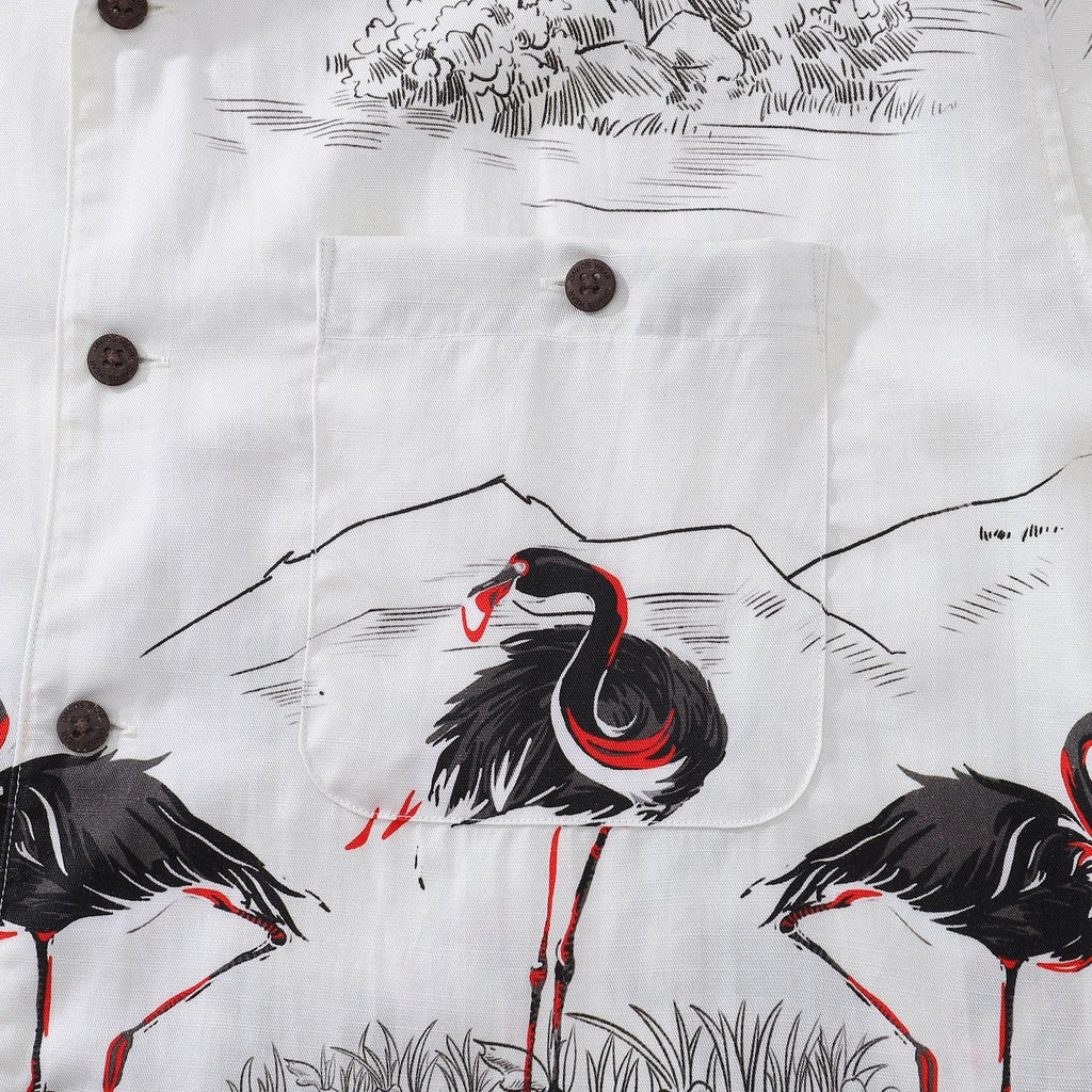 1950s Vintage Flamingo Aloha Shirt (Men's)
