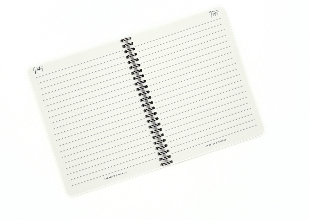 Black Leather-Look Spiral Notebook