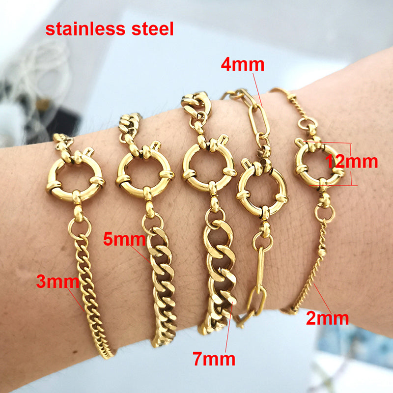 Anchor Clasp Twist Bracelet