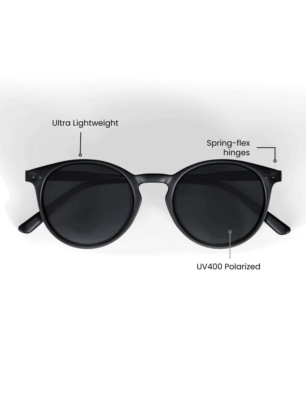 Black Round Polarized Sunglasses